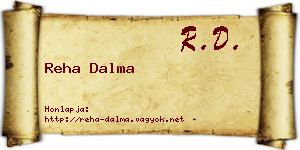 Reha Dalma névjegykártya